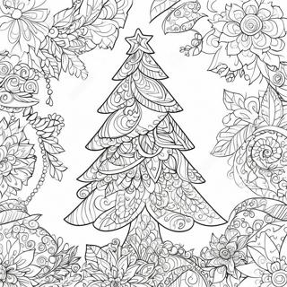 Intricate Christmas Tree Coloring Page 96129-35179
