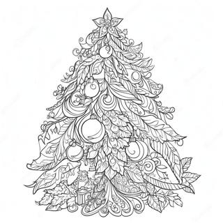 Intricate Christmas Tree Coloring Page 96129-35180