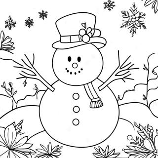 Complex Snowman Coloring Page 96132-35189