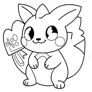 Pokemon Valentines Coloring Pages