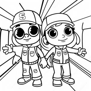 Colorful Subway Surfers Characters Coloring Page 96207-35240