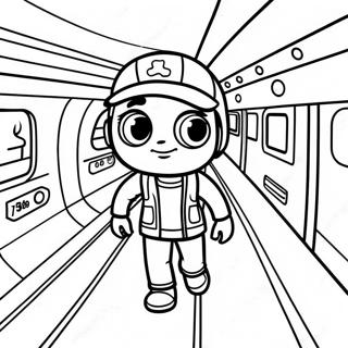 Subway Surfers Adventure Scene Coloring Page 96210-35250