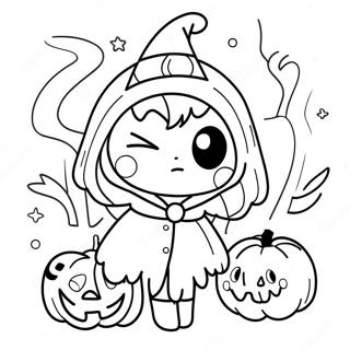 Anime Halloween Coloring Pages