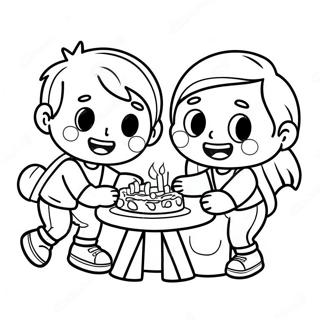 Friendly Kids Playing Together Coloring Page 96366-35369