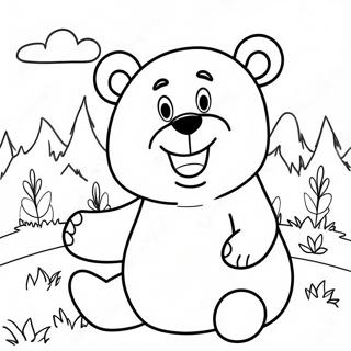 Grizzy The Bear With A Big Smile Coloring Page 96391 35390