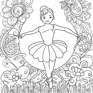 Realistic Ballerina Coloring Page 96413-35396