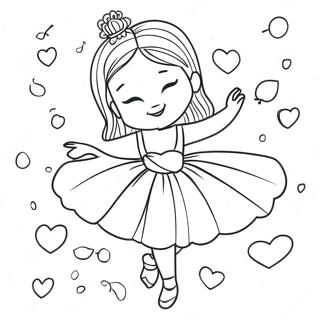 Elegant Ballerina In Tutu Coloring Page 96414-35398