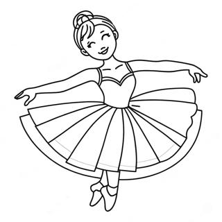 Graceful Ballerina Dancing Coloring Page 96415-35402