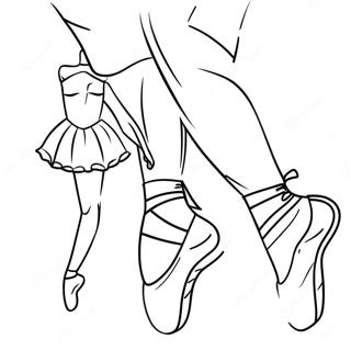Ballerina In Pointe Shoes Coloring Page 96416-35405