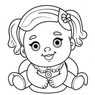 Cute Baby Doll Coloring Page 96440-35418