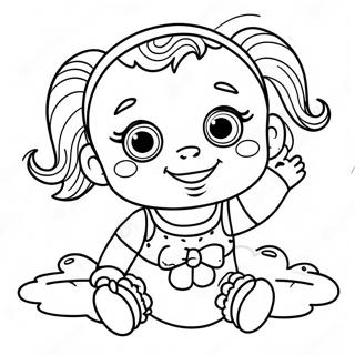 Happy Baby Doll Coloring Page 96441 35421