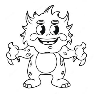 Fun Reverse Coloring Page Of A Friendly Monster 96467 35448
