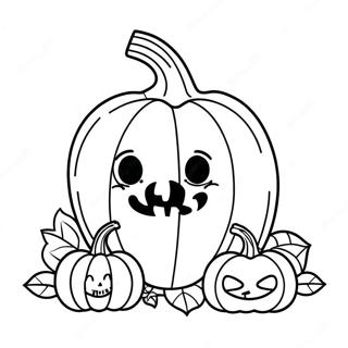 Charming Halloweentown Pumpkin Coloring Page 96519-35490