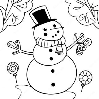 Charming Snowman January Coloring Page 96621-35562