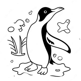 Playful Penguin January Coloring Page 96622 35566