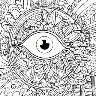 Colorful Evil Eye Mandala Coloring Page 96645-35578