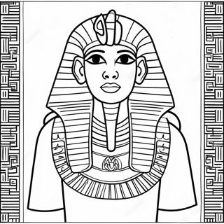 Pharaoh With Royal Regalia Coloring Page 96697-35617