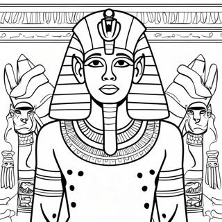 Pharaoh With Royal Regalia Coloring Page 96697-35618