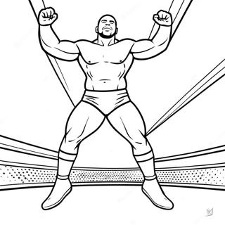 Wwe Wrestler Jumping On Opponent Dot Marker Coloring Page 96723-35637