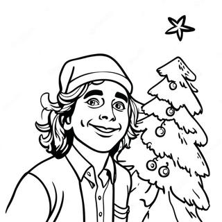 Tiny Tim With Christmas Tree Coloring Page 96750-35830
