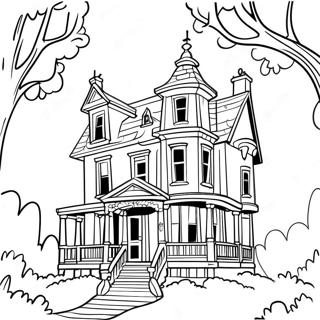 Eerie Disney Haunted Mansion Coloring Page 96852-35909