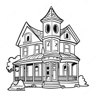 Creepy Disney Haunted Mansion Coloring Page 96854-35918