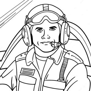 Air Force Pilot In Cockpit Coloring Page 96878-35929