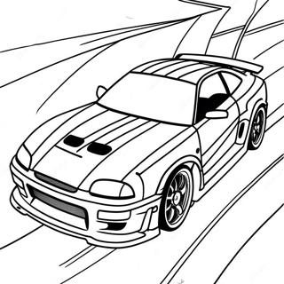 Jdm Car With Racing Stripes Coloring Page 96905-35792