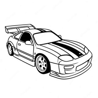 Jdm Car With Racing Stripes Coloring Page 96905-35960