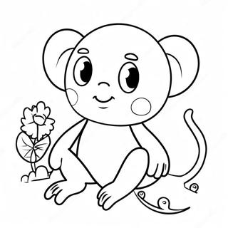 Friendly Cancer Awareness Mascot Coloring Page 97005-36025