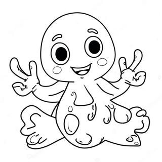 Friendly Cancer Awareness Mascot Coloring Page 97005-36026
