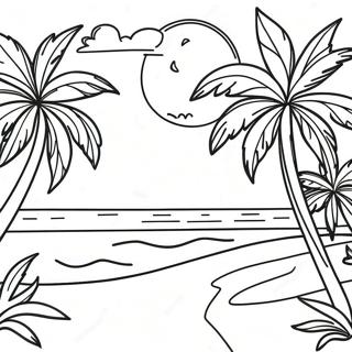 Sunny Florida Beach Coloring Page 97030-36042