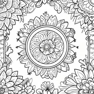 Colorful Papel Picado Banner Coloring Page 97056-36061