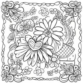 Colorful Papel Picado Banner Coloring Page 97056-36062