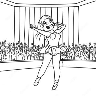 Ice Spice Performing On Stage Coloring Page 97132-36121