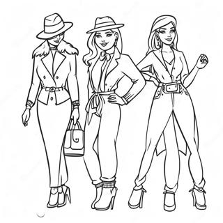Ice Spice Wearing Stylish Outfits Coloring Page 97134 36130