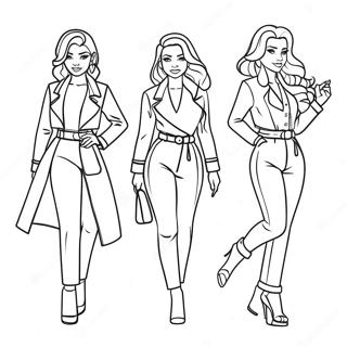 Ice Spice Wearing Stylish Outfits Coloring Page 97134-36131