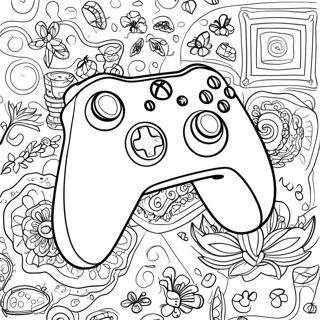 Xbox Controller With Gaming Console Coloring Page 97212-36189