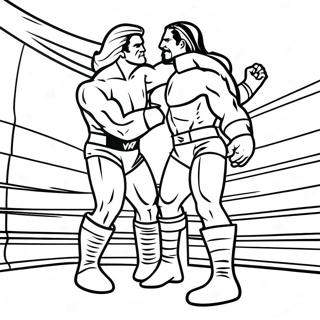 Intense Wwe Match Scene Coloring Page 97314-36268