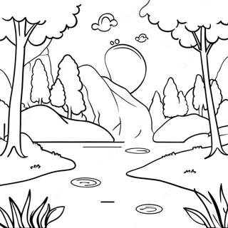 Peaceful Nature Life Coloring Page 97340-36287