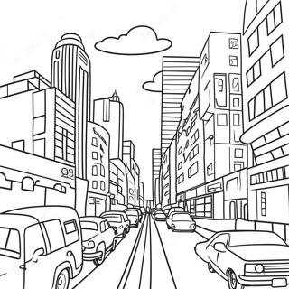 Busy City Life Coloring Page 97341-36292