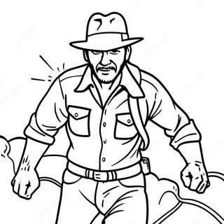 Adventurous Indiana Jones In Action Coloring Page 97389-36321