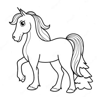 Christmas Tree Horse Coloring Page 97417-36352