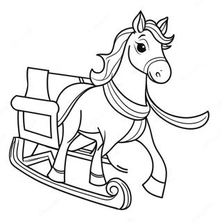 Horse Pulling Sleigh Coloring Page 97418-36353