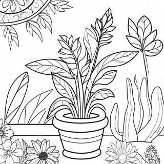 Plant For Adults Coloring Pages