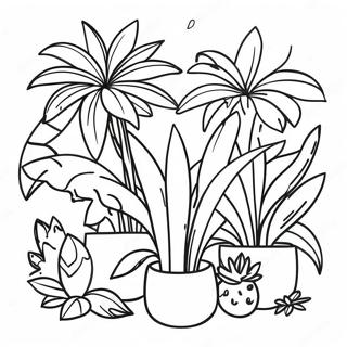 Exotic Tropical Plants Coloring Page 97468-36385