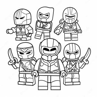 Colorful Lego Fortnite Characters Coloring Page 97571 36466