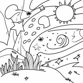 Starry Night Sky Coloring Page 97623 36602