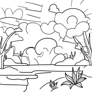 Colorful Sunset Sky Coloring Page 97624 36515