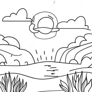 Colorful Sunset Sky Coloring Page 97624 36516